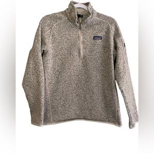 Patagonia, Women's Better Sweater 1/4-Zip Fleece, Light Grey, Size L